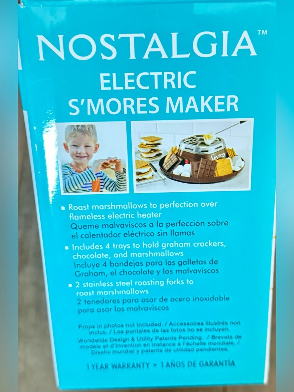 Nostalgia Electric S’Mores Maker Indoor Flameless Roaster New in Box NIB